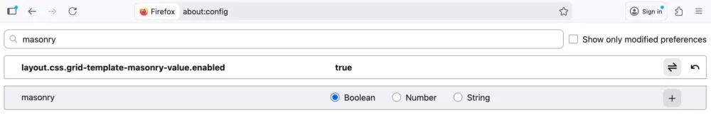 Firefox masonry flag config switch