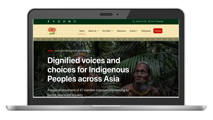 Asia Indigenous Peoples Pact (AIPP) website image