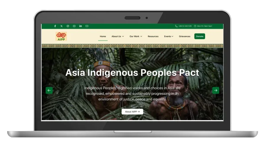 Asia Indigenous Peoples Pact (AIPP) website image
