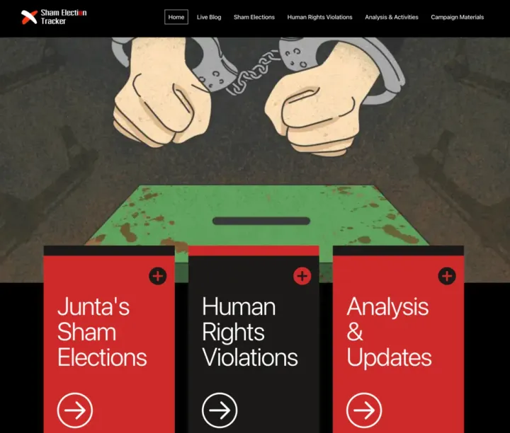 Sham Election Tracker website image
